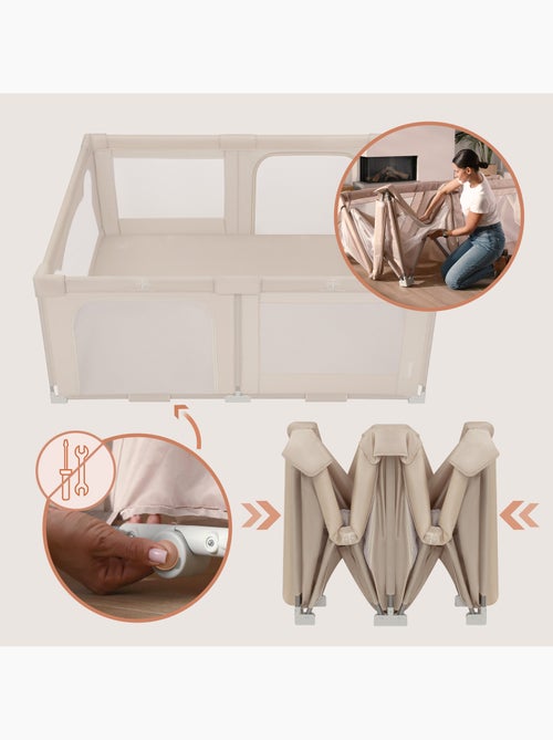 Parque infantil grande LIONELO Florence - Montaje muy rápido - Espacio muy amplio - Bolsa incluida - Kiabi