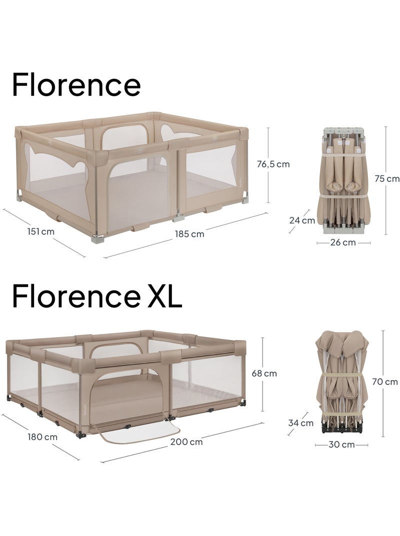 Parque infantil grande LIONELO Florence - Montaje muy rápido - Espacio muy amplio - Bolsa incluida Beige - Kiabi