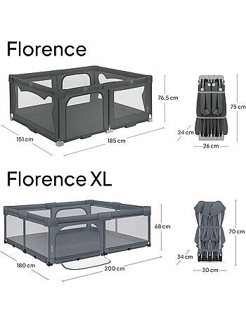 Parque infantil grande LIONELO Florence - Montaje muy rápido - Espacio muy amplio - Bolsa incluida