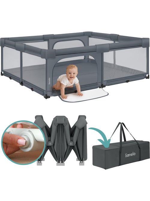 Parque infantil grande LIONELO Florence - Montaje muy rápido - Espacio muy amplio - Bolsa incluida - Kiabi