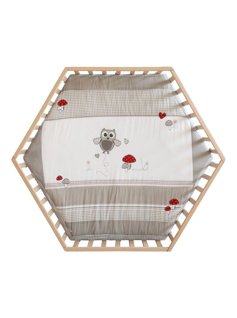 Parque infantil hexagonal minimalista en madera natural Adam & Eule Roba Beige - Kiabi