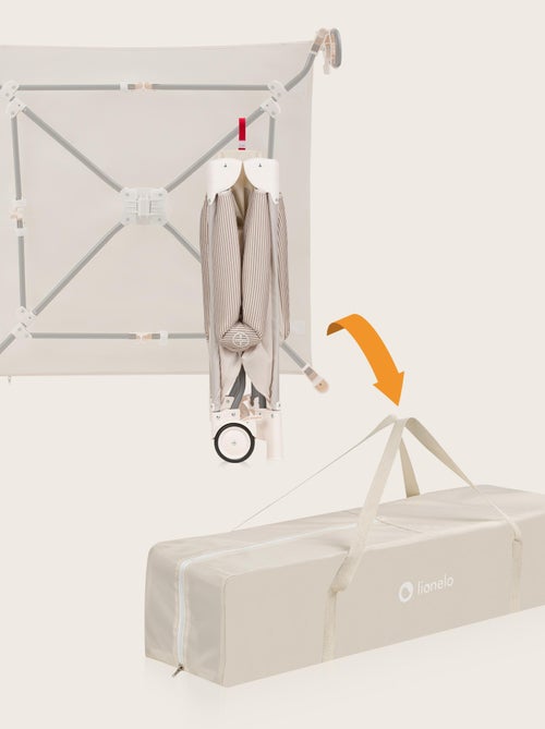 Parque infantil LIONELO Bonnie - 100x96 cm - Colchón cómodo - Ruedas - Bolsa de transporte - Kiabi