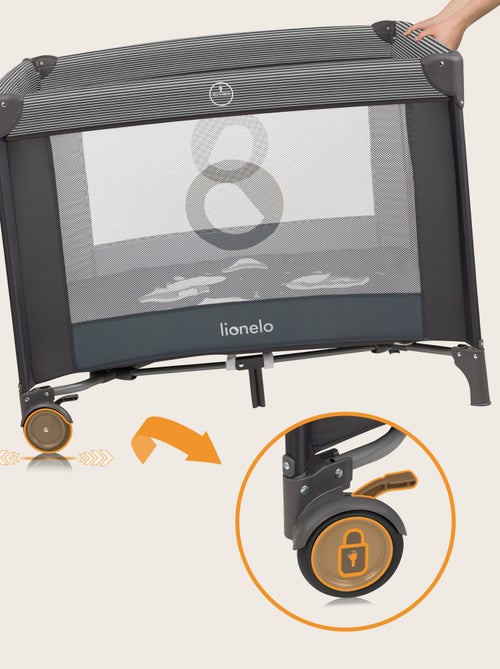 Parque infantil LIONELO Bonnie - 100x96 cm - Colchón cómodo - Ruedas - Bolsa de transporte - Kiabi