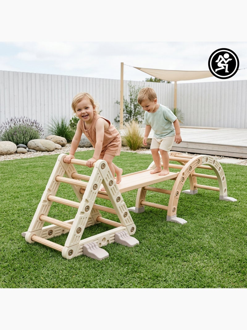 Parque infantil modular 3 en 1 - para niños con triángulo de escalada, tobogán y arco de equilibrio N/D - Kiabi