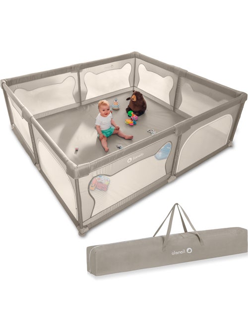 Parque infantil para bebés LIONELO Willow - Espacio extra grande - Laterales de malla - Rejilla de s - Kiabi