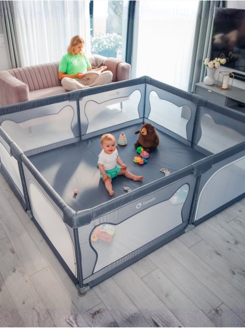 Parque infantil para bebés LIONELO Willow - Espacio extra grande - Laterales de malla - Rejilla de s - Kiabi