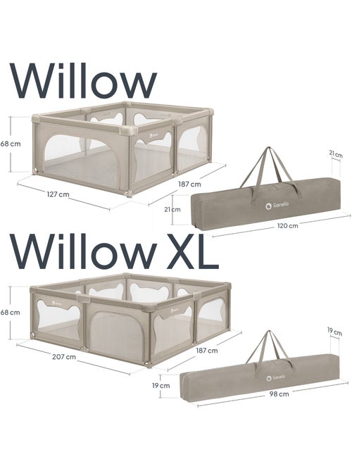 Parque infantil para bebés LIONELO Willow - Espacio extra grande - Laterales de malla - Rejilla de s - Kiabi