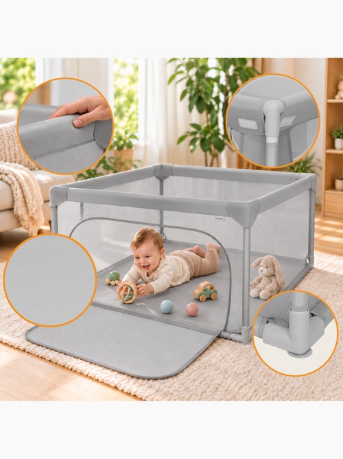 Parque infantil para bebés lionelo willow - espacio extra grande - laterales de malla - rejilla de s - Kiabi Parque infantil para bebés lionelo willow - espacio extra grande - laterales de malla - rejilla de s - Kiabi