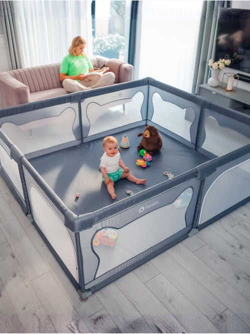 Parque infantil para bebés LIONELO Willow - Espacio extra grande - Laterales de malla - Rejilla de s - Kiabi