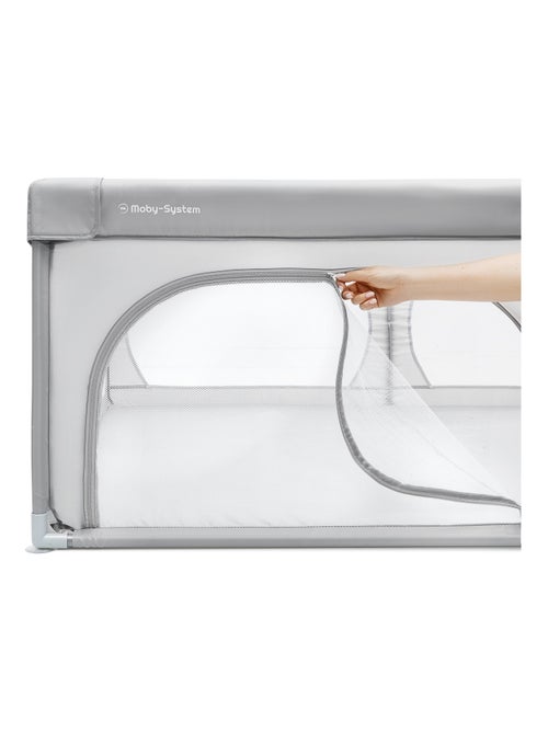 Parque infantil plegable Moby-System grande con malla transparente y base antideslizante - Kiabi