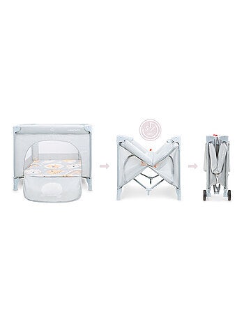 Parque infantil plegable Moby-System Teddy con colchón y bolsa de transporte