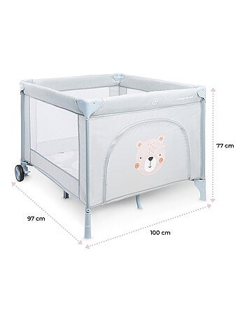 Parque infantil plegable Moby-System Teddy con colchón y bolsa de transporte