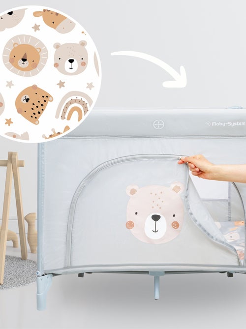 Parque infantil plegable Moby-System Teddy con colchón y bolsa de transporte - Kiabi Parque infantil plegable Moby-System Teddy con colchón y bolsa de transporte - Kiabi