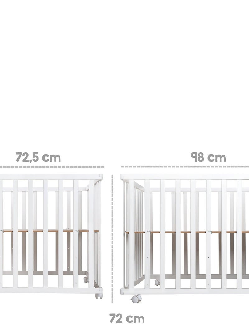 Parque infantil rectangular ajustable + alfombra estampada estrellas 'sternenzauber' - ROBA Blanco - Kiabi