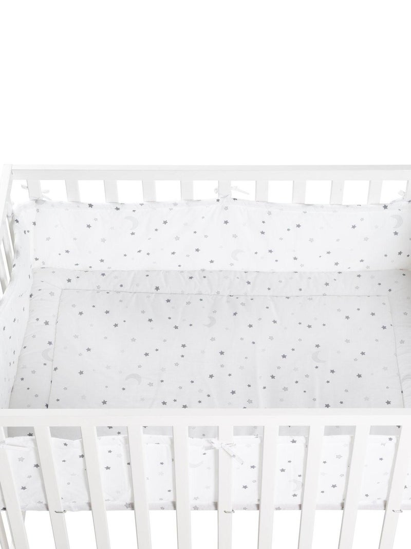 Parque infantil rectangular ajustable + alfombra estampada estrellas 'sternenzauber' - ROBA Blanco - Kiabi