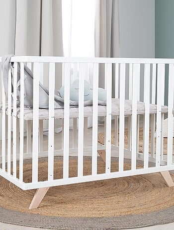 Parque infantil rectangular con alfombra de algodón orgánico 'Roba lil planet'