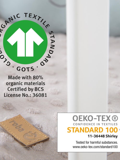 Parque infantil rectangular con alfombra de algodón orgánico 'Roba lil planet' - Kiabi