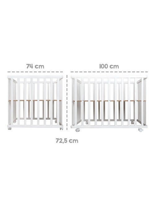 Parque plegable rectangular con ruedas con freno - ROBA - Kiabi
