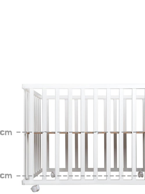 Parque plegable rectangular en madera maciza con ruedas con freno - ROBA - Kiabi