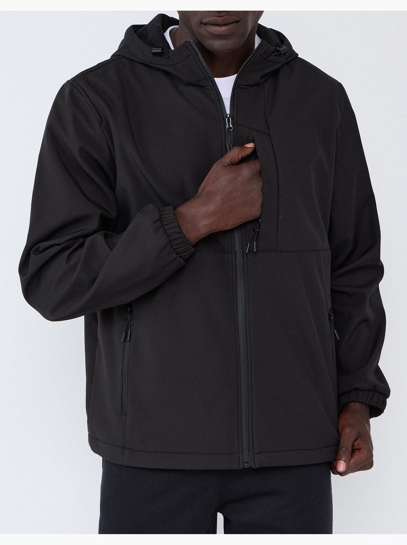 Parque técnico con capucha, mo fashion Negro - Kiabi