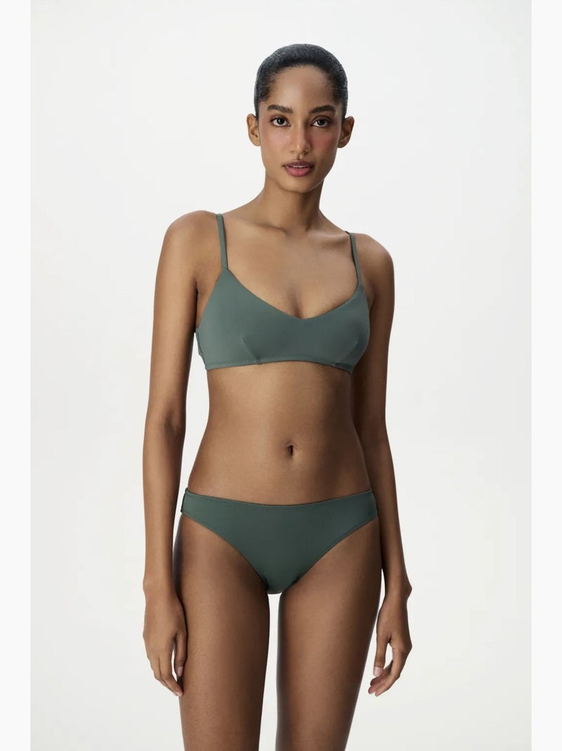Parte de arriba de bikini con escote en v delante penti Verde - Kiabi
