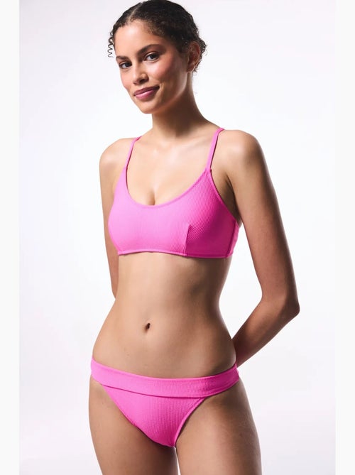 Parte de arriba de bikini lisa con copas extraíbles penti - Kiabi