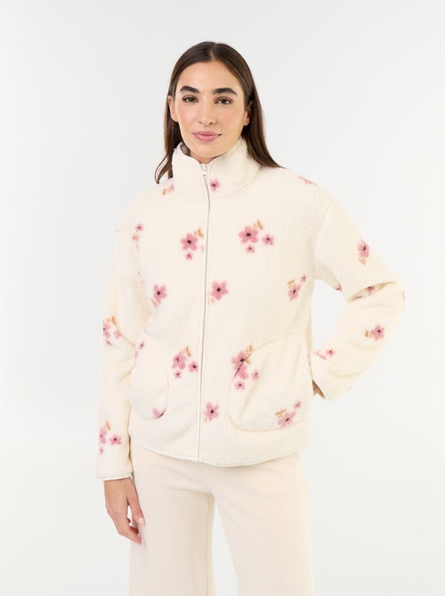 Parte de arriba de forro polar con cremallera y estampado - Kiabi Parte de arriba de forro polar con cremallera y estampado - Kiabi