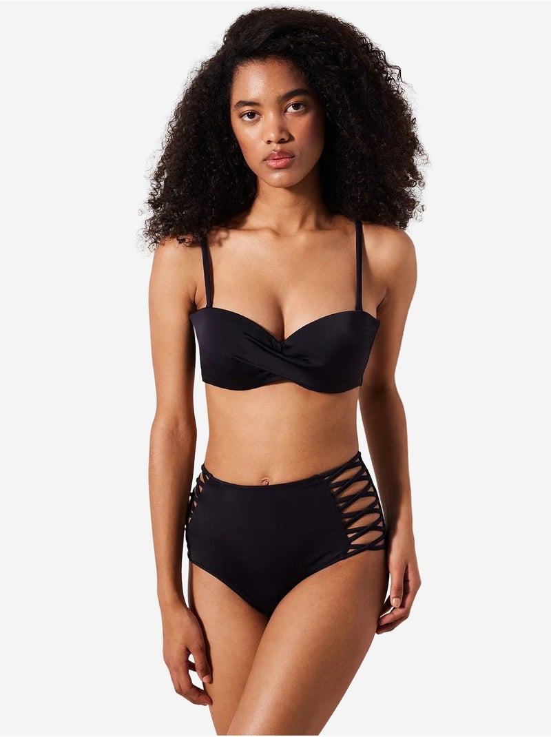 Parte inferior de bikini high fashion penti Negro - Kiabi