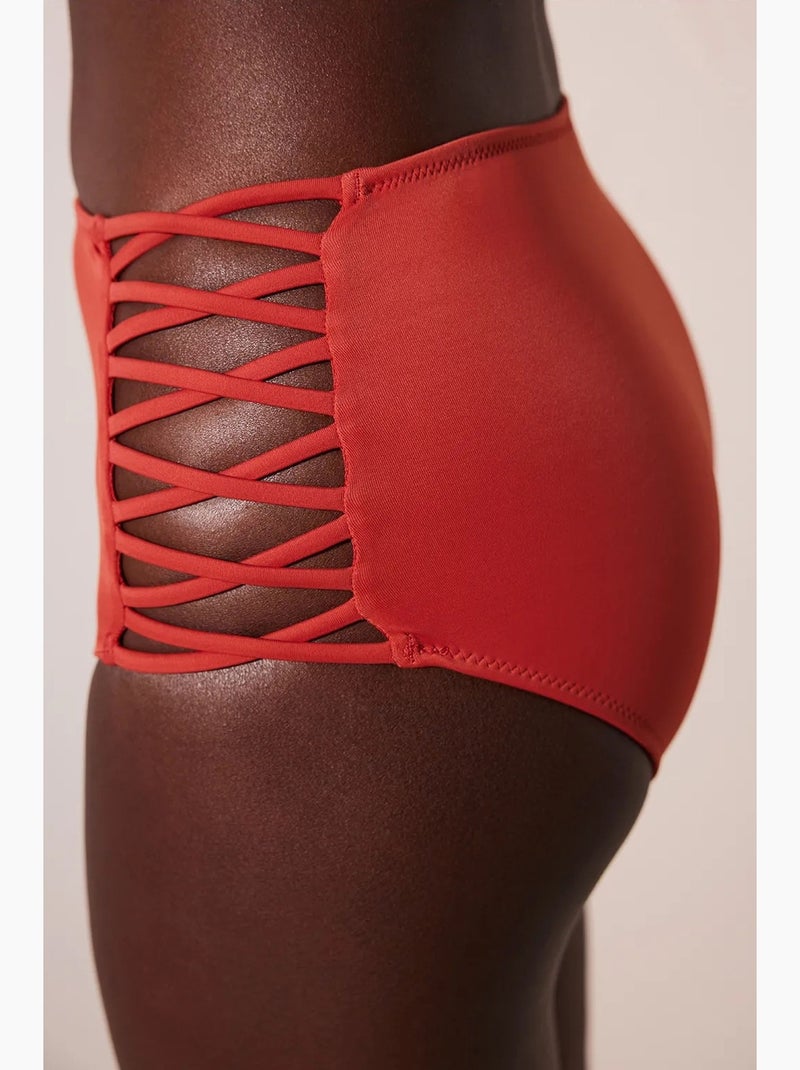 Parte inferior de bikini high fashion penti Rojo - Kiabi