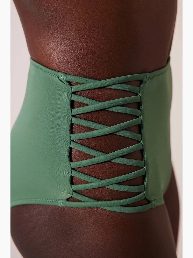 Parte inferior de bikini high fashion penti Verde - Kiabi