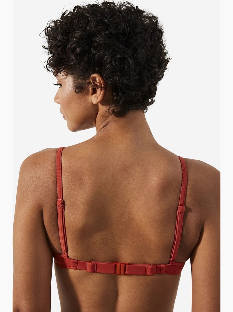 Parte superior de bikini básica con aros penti Terracota - Kiabi