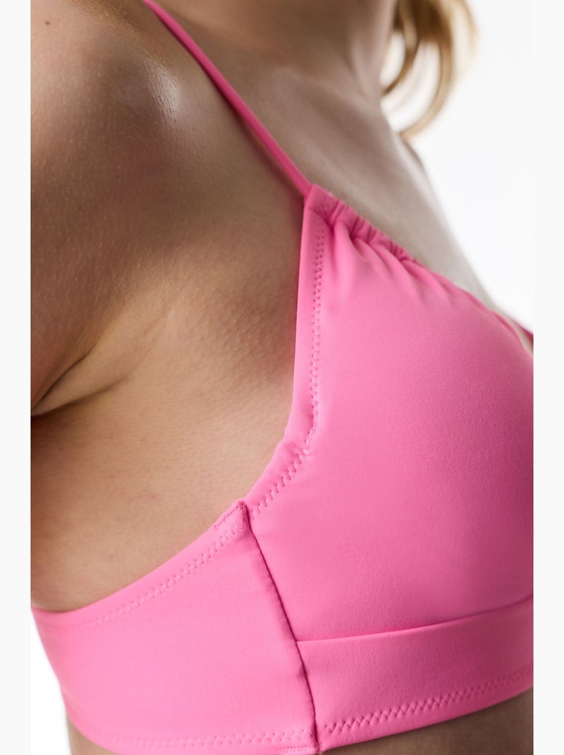 Parte superior de bikini con apertura frontal penti Rosa fluo/Solinotes - Kiabi