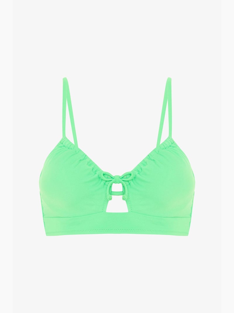Parte superior de bikini con aros y tirantes fijos penti Verde menta - Kiabi
