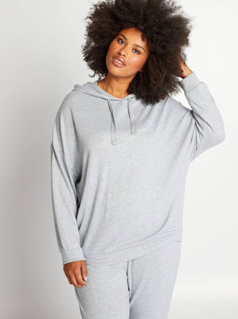 Parte superior de pijama de punto suave - Sudadera AZUL - Kiabi