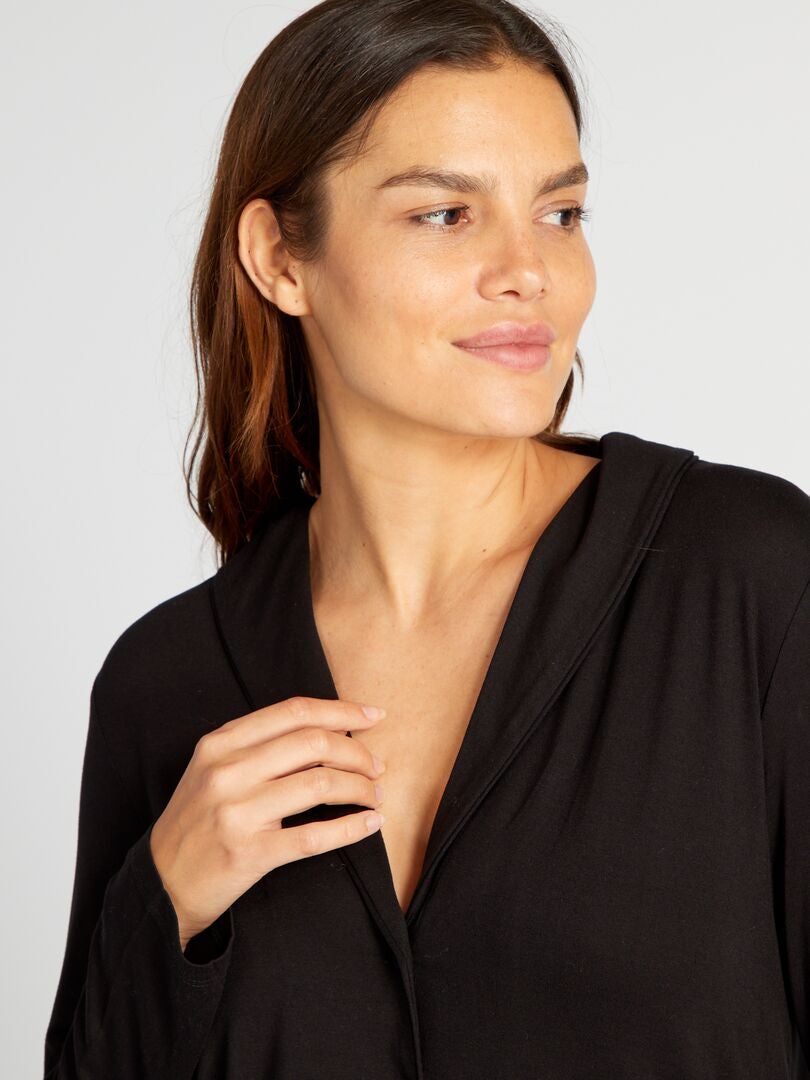 Parte superior de pijama larga negro - Kiabi