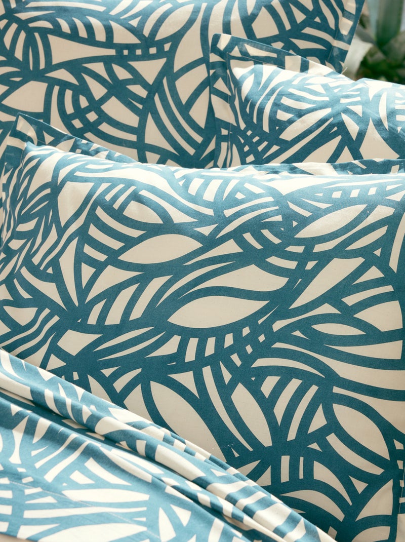 Parure de lit 2 pièces algodón vegetal geométrico funda + funda de almohada Azul - Kiabi
