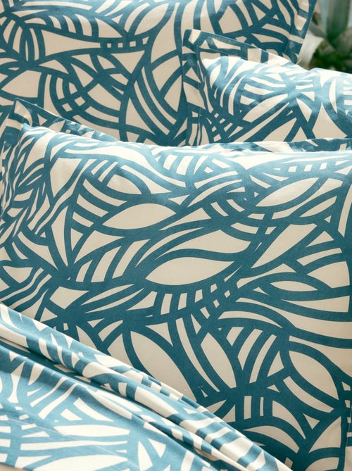 Parure de lit 3 piezas algodón vegetal geométrico funda + fundas de almohada - Kiabi Parure de lit 3 piezas algodón vegetal geométrico funda + fundas de almohada - Kiabi