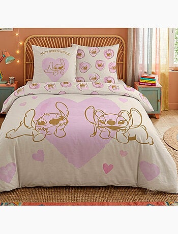 Parure de Lit double Stitch et Angel Rose, Textile Oeko-Tex, Lit 2 places