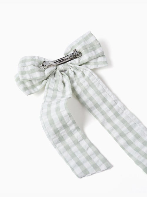 Pasador con lazo con estampado Vichy B&S - Kiabi