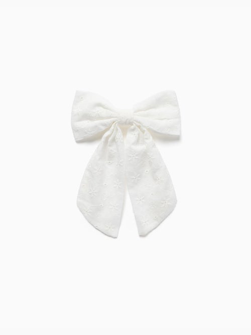 Pasador con lazo en bordado inglés - Kiabi