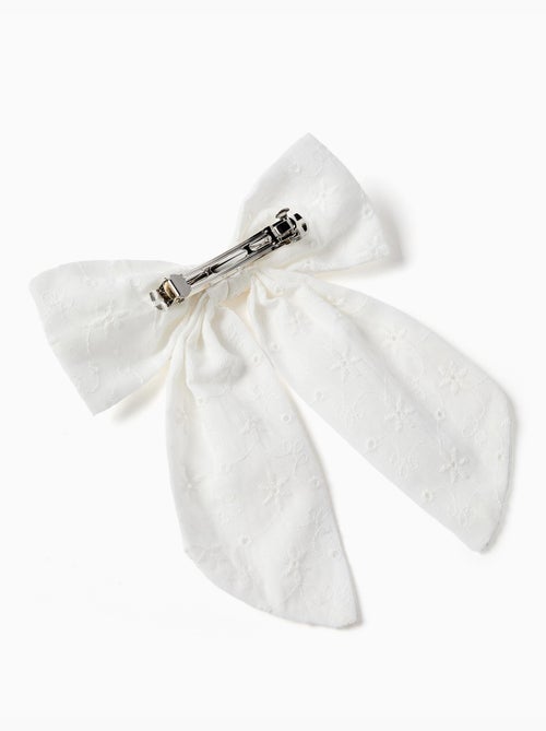 Pasador con lazo en bordado inglés - Kiabi