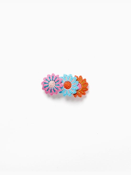 Pasador para el pelo con flores de ganchillo - Kiabi