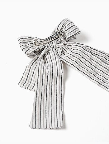 Pasador para el pelo con lazo a rayas B&S