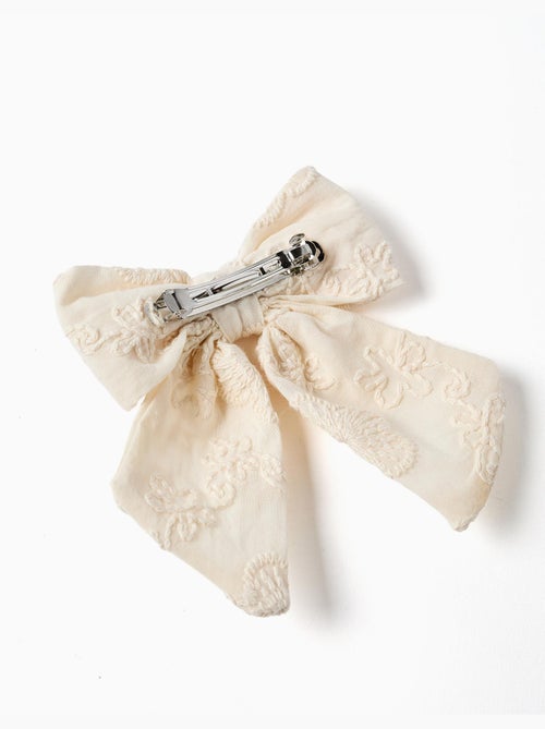 Pasador para el pelo con lazo y bordado - Kiabi Pasador para el pelo con lazo y bordado - Kiabi
