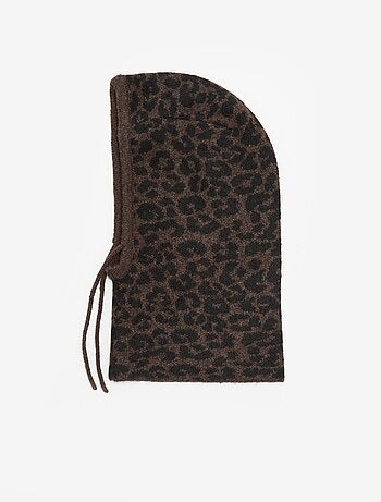 Pasamontañas con estampado de 'leopardo'