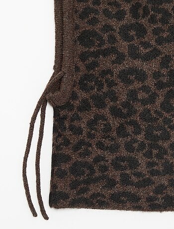 Pasamontañas con estampado de 'leopardo'