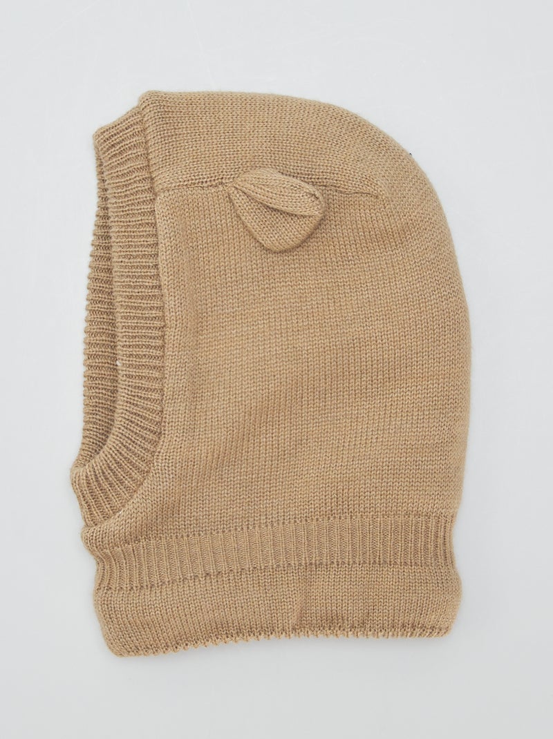 Pasamontañas de punto BEIGE - Kiabi