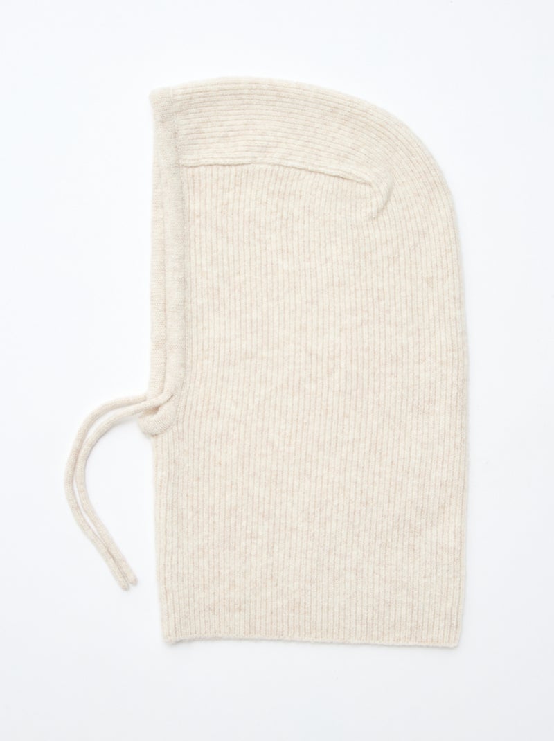 Pasamontañas de punto liso Beige - Kiabi
