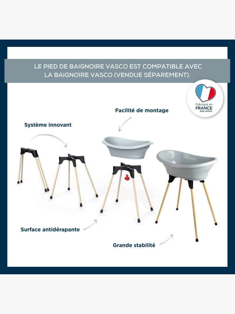 Patas de bañera VASCO Thermobaby plegables antideslizantes fabricadas en Francia Marrón - Kiabi