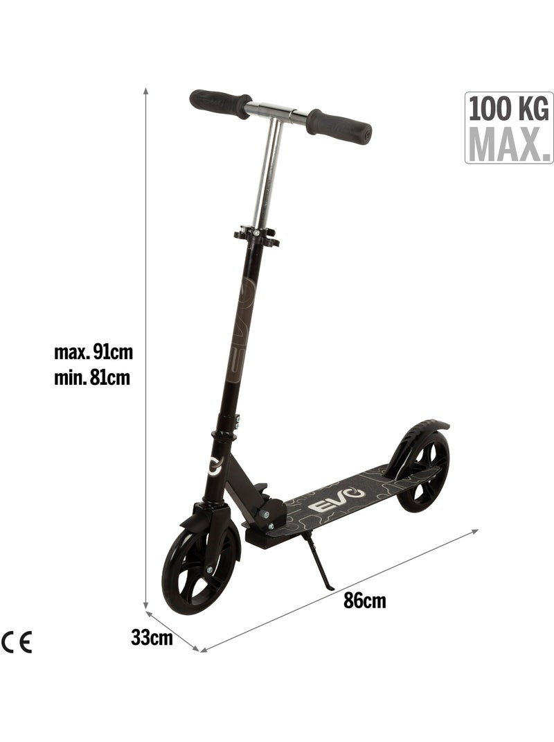 Patinete 2 ruedas plegable y ajustable altura evo Negro - Kiabi